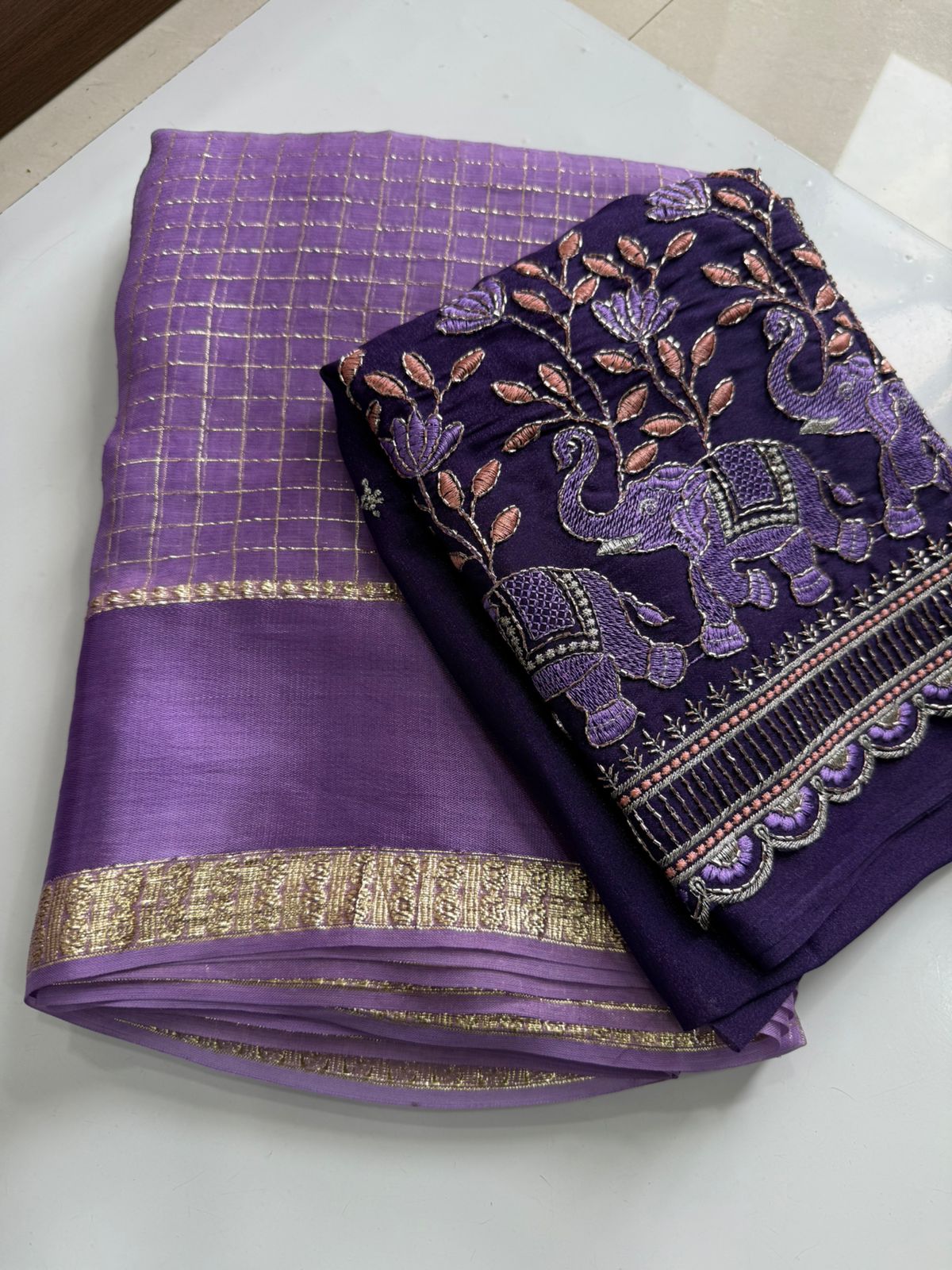 Viscose Georgette Sarees with Sequence Work Blouse