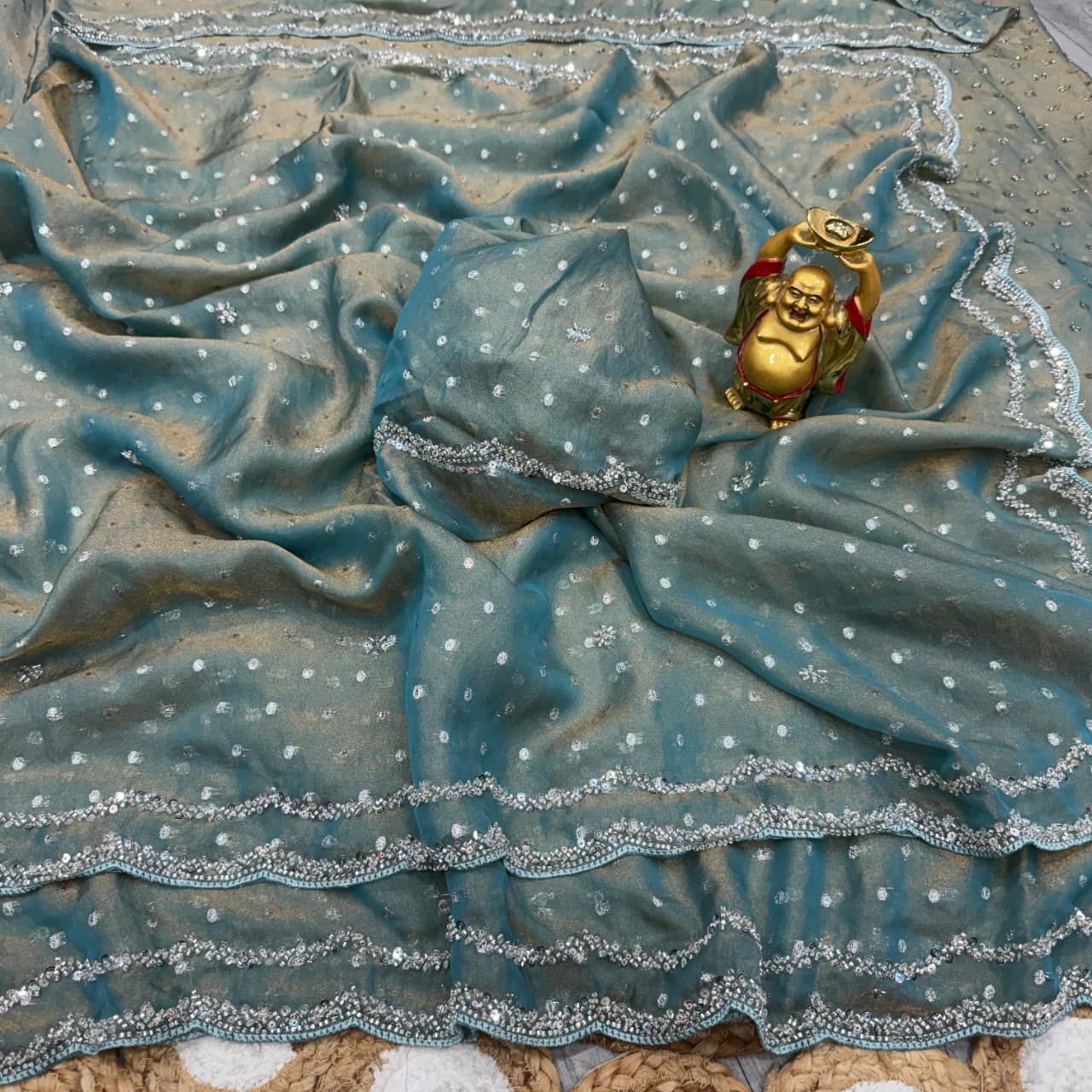 Premium Party Wear Saree with Orginal Beads & Cutdana Work