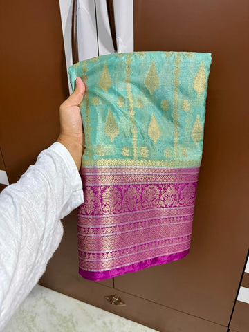 Banarasi Dyble Dupion Soft Silk Sarees