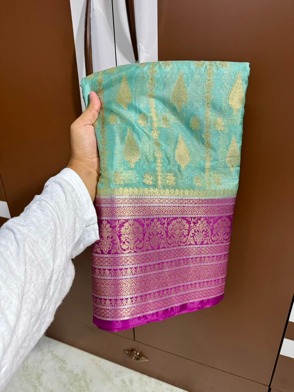 Banarasi Dyble Dupion Soft Silk Sarees