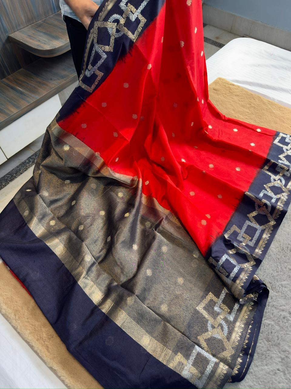 Banarasi Dyble Dupion Soft Silk Sarees