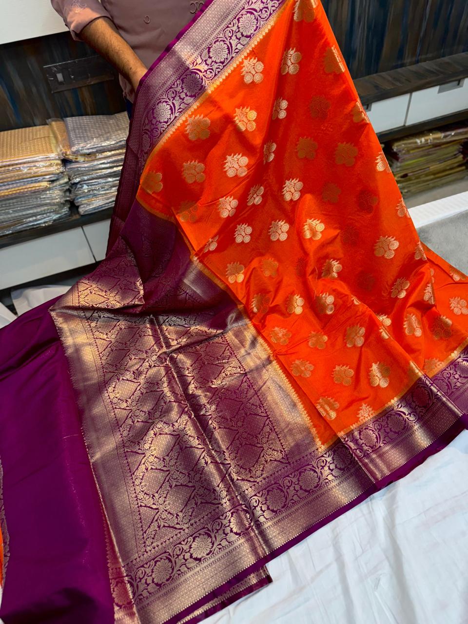 Banarasi Dyble Dupion Soft Silk Sarees