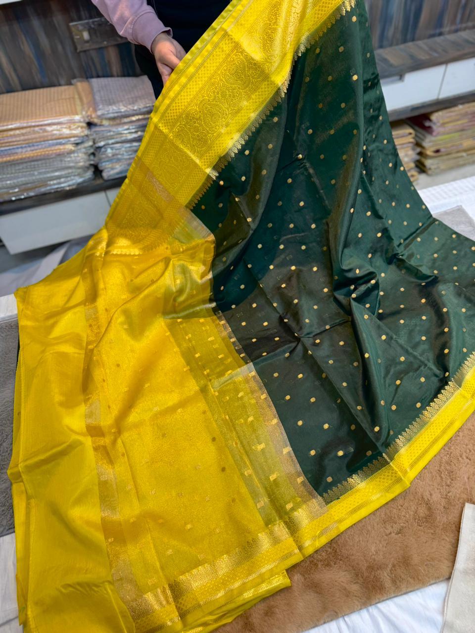 New Design in Banarasi Raw Mango Silk Sarees