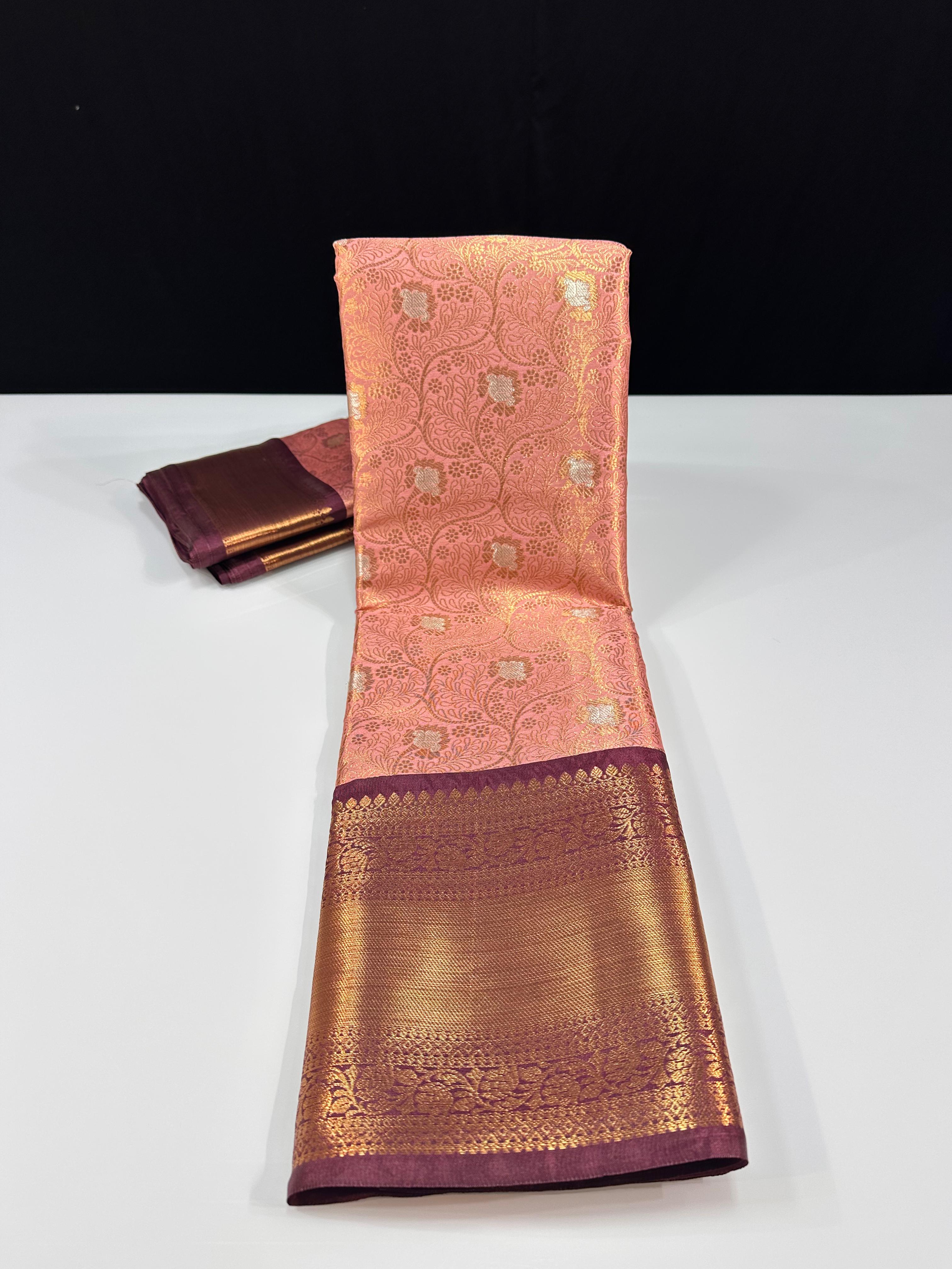 Meenakari Semi Kanchipattu Sarees