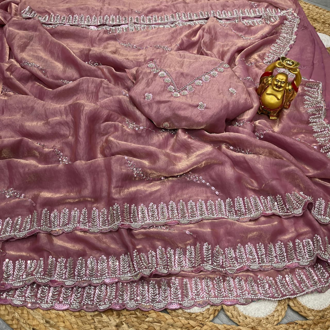 Space Silk with Original Beads Work