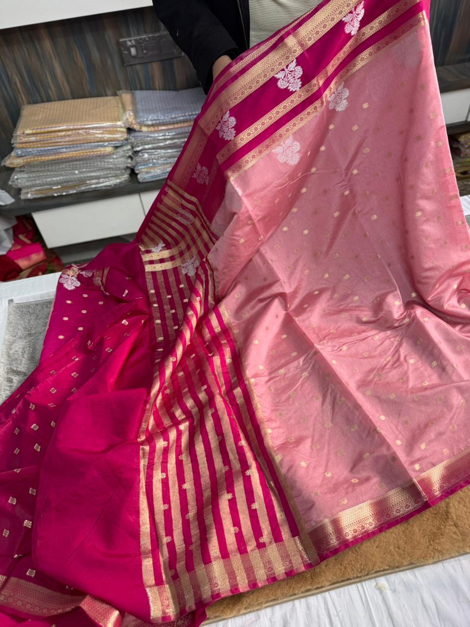 Premium Banarasi Dyble Dupion Soft Silk Sarees
