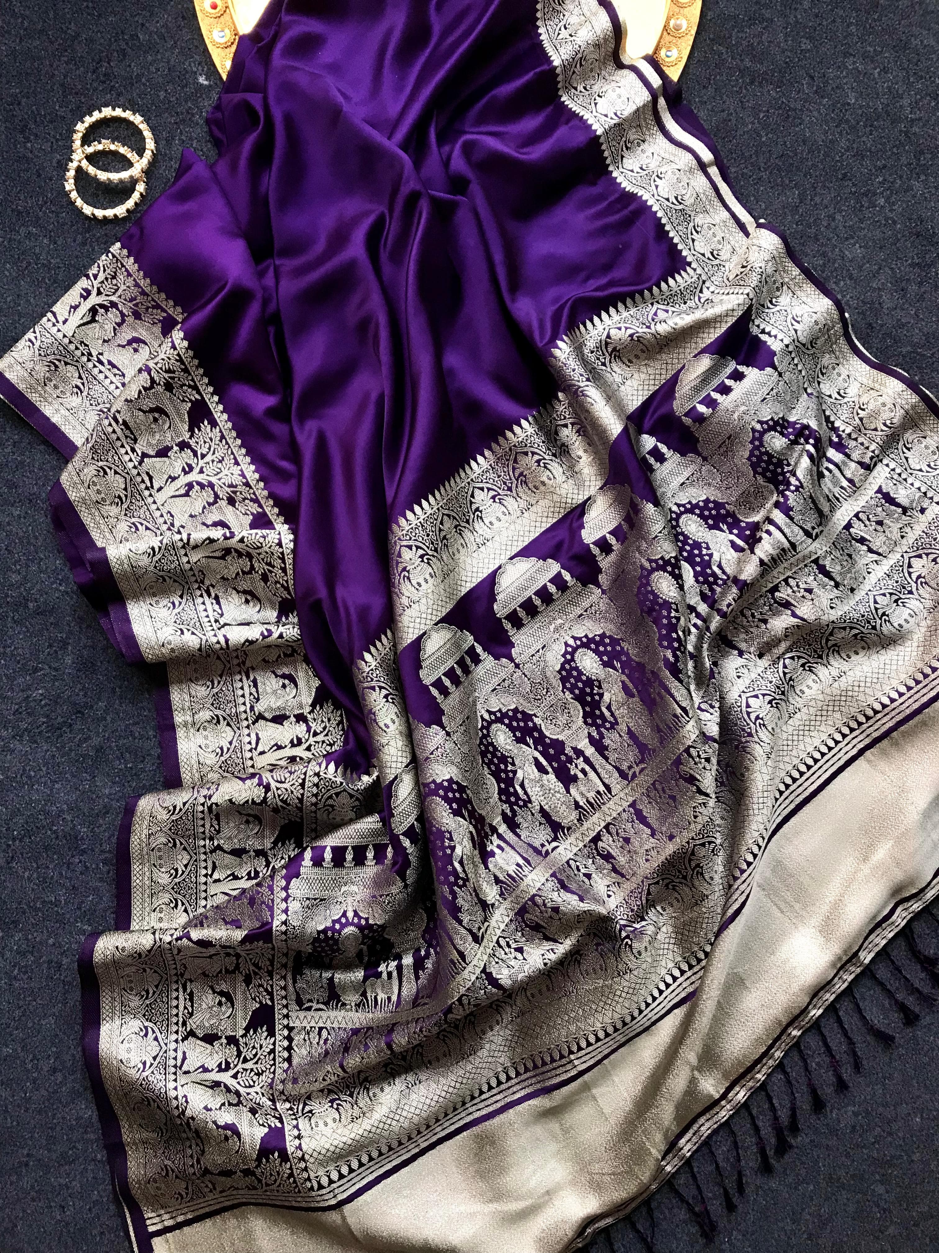 Premium Banarasi Satin Silk Sarees