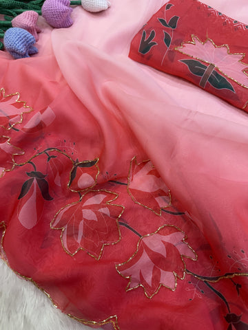 Soft Tebby Silk with Katdana Handwork