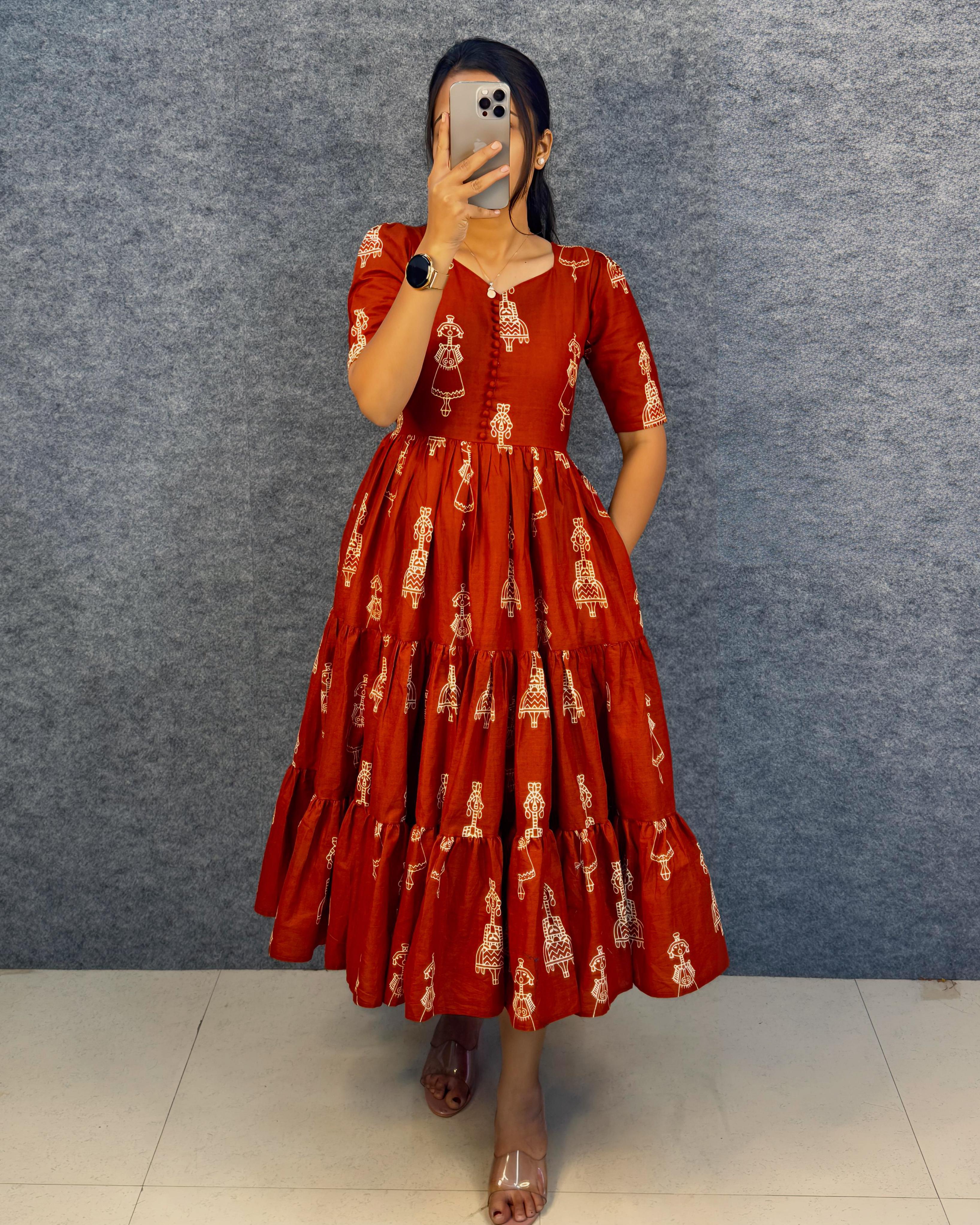 Exclusive Cotton Printed Maxi Gown