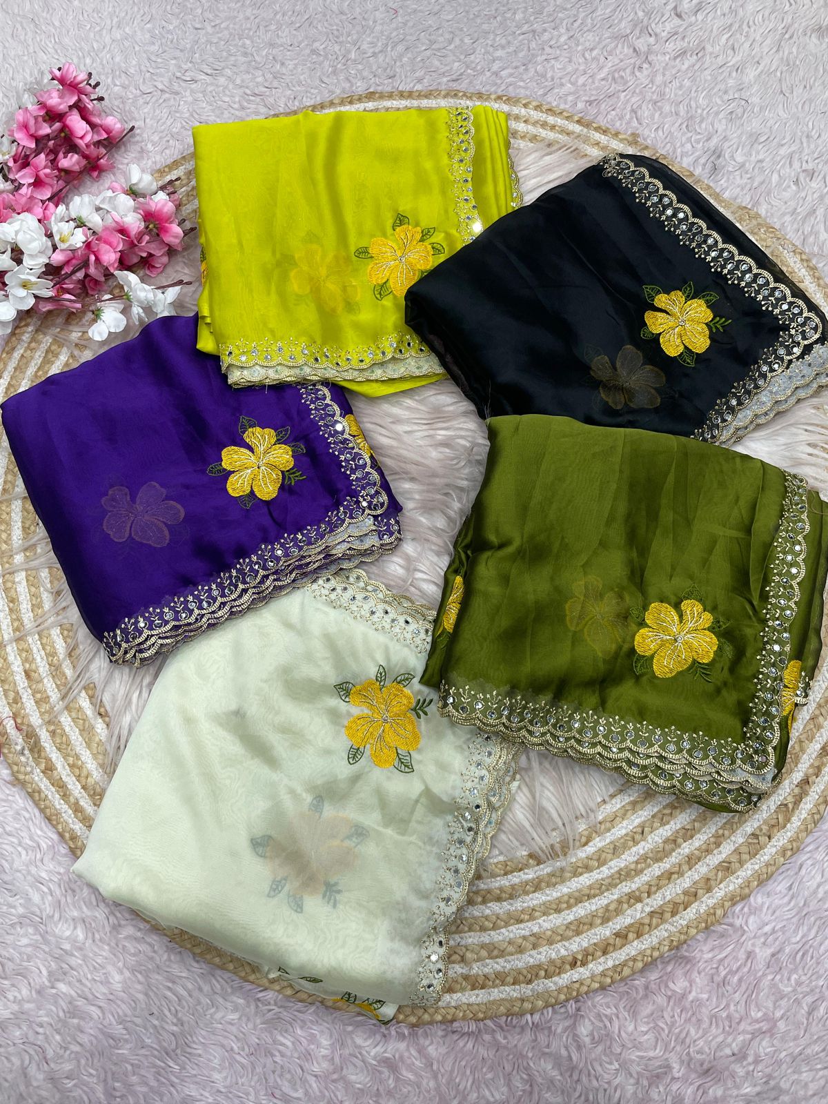 Rangoli Silk with Mirror & Embroidery Work