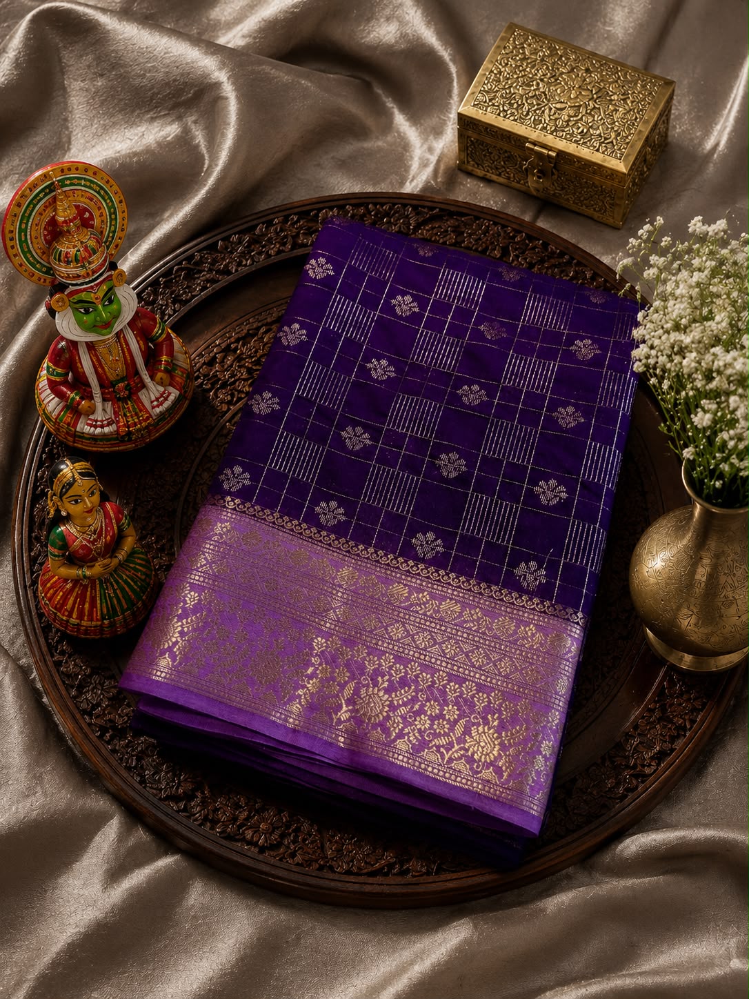 Handloom Banarasi Chiniya Silk Sarees