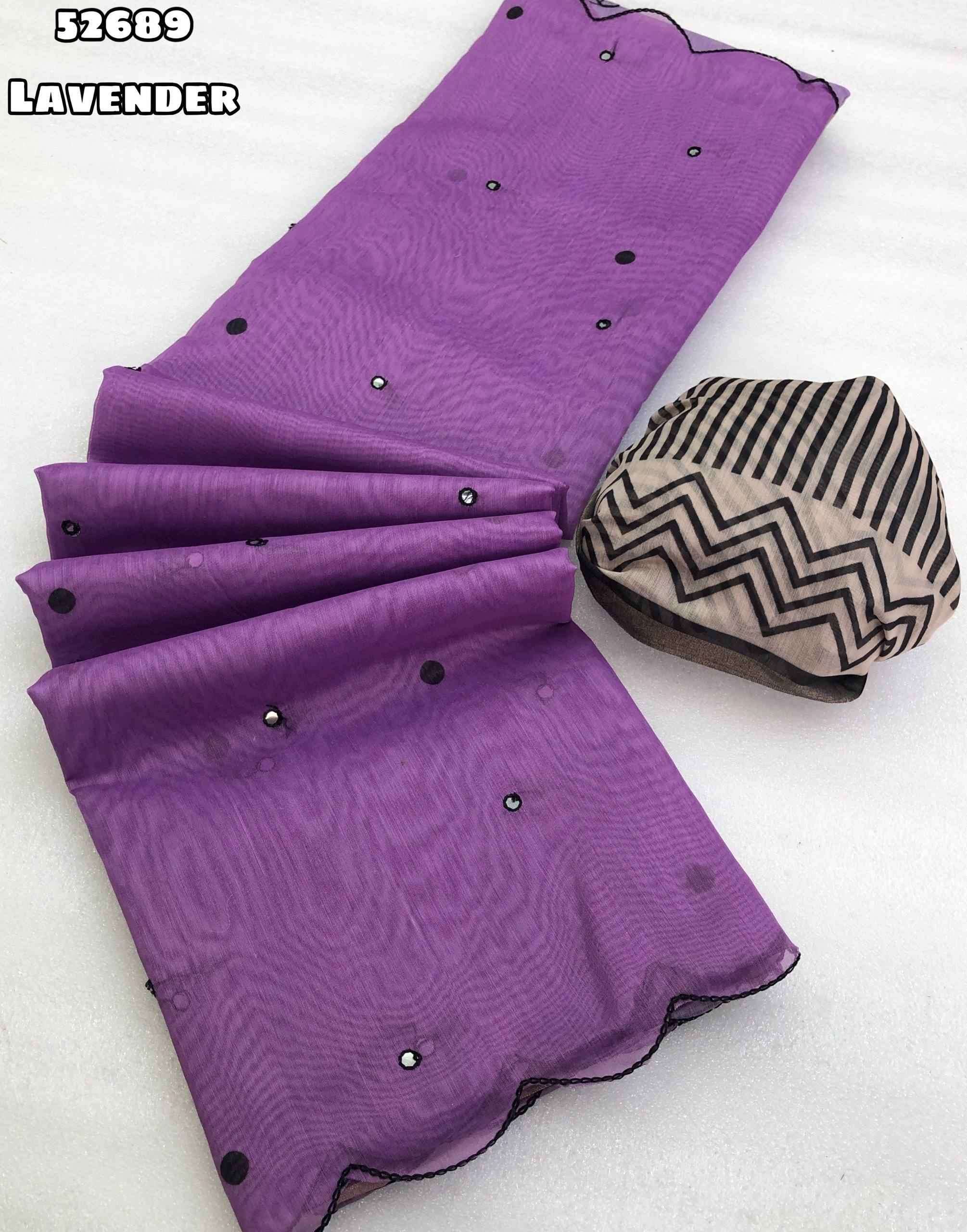 Soft Chanderi Saree with Embroidery Work