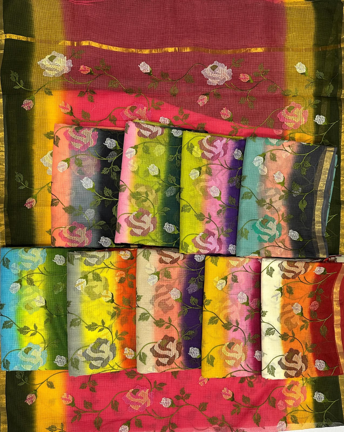 Kota designer sarees with petit point work