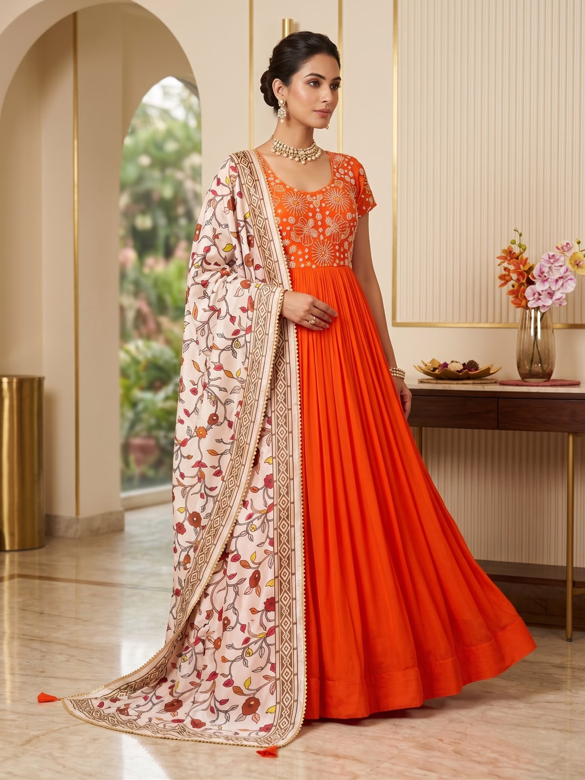 Designer Gown with Duppata