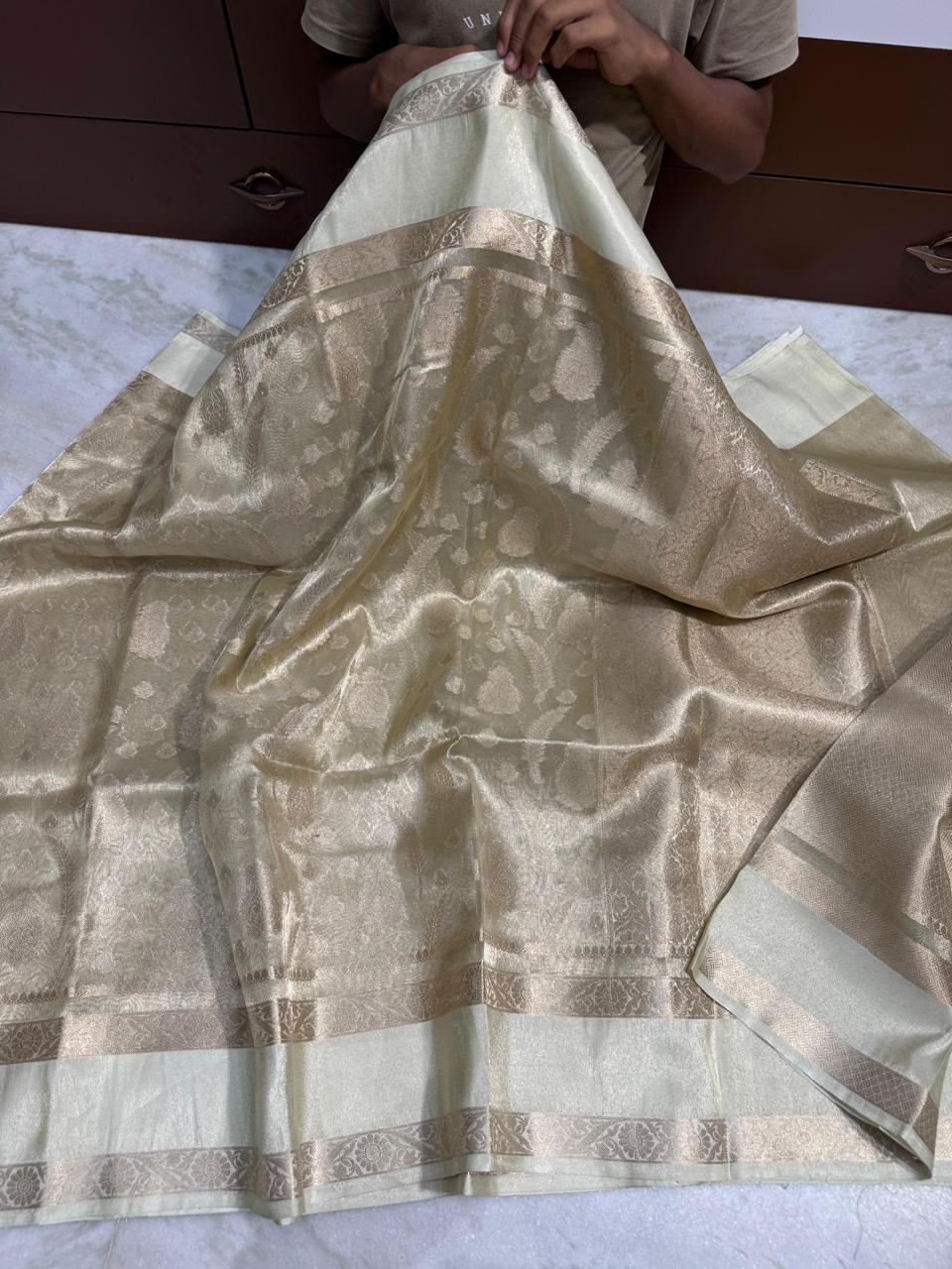 Gold & Silver Banarasi Soft Tissue Silk Sarees