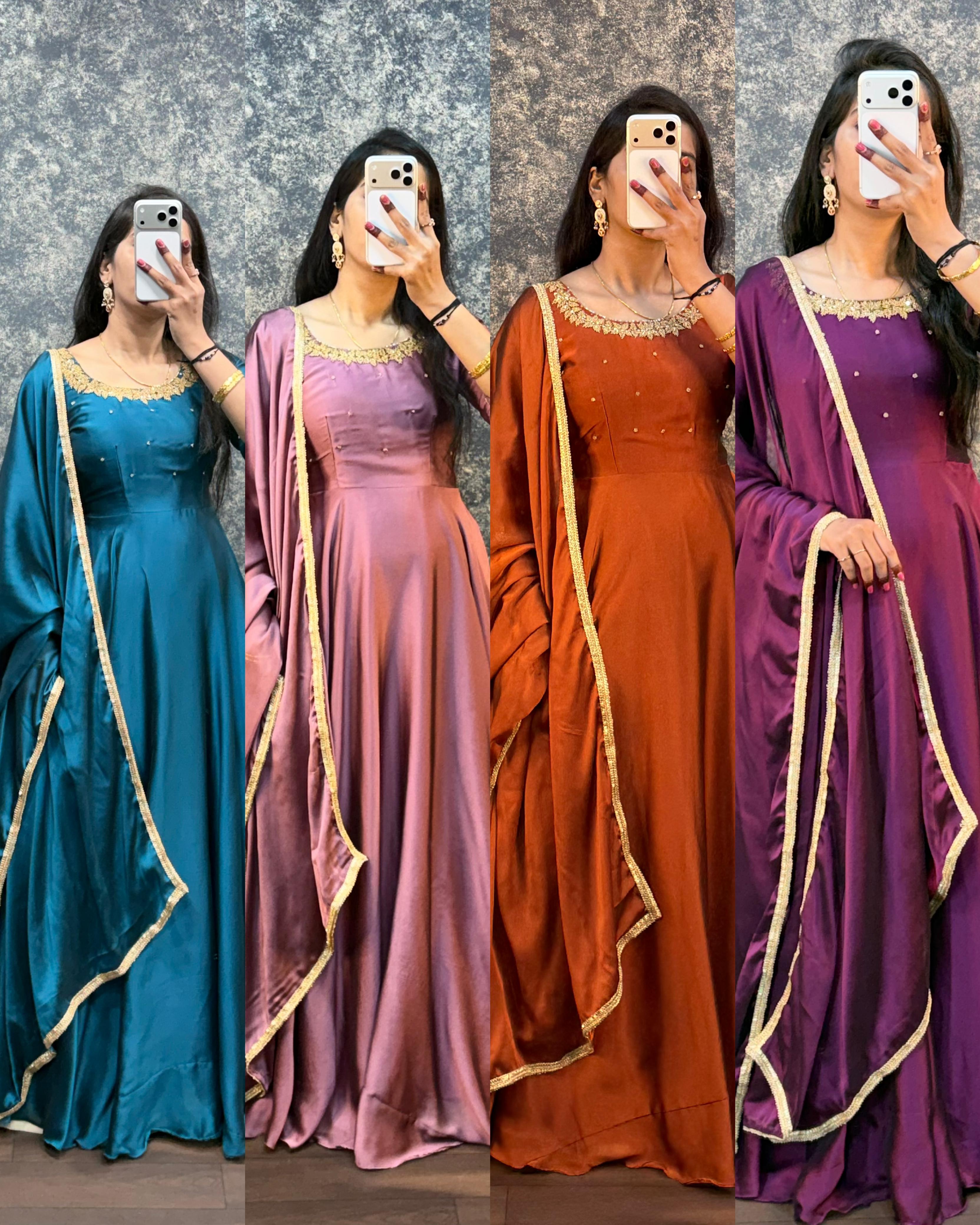 Premium Handwork Gowns with Dupatta