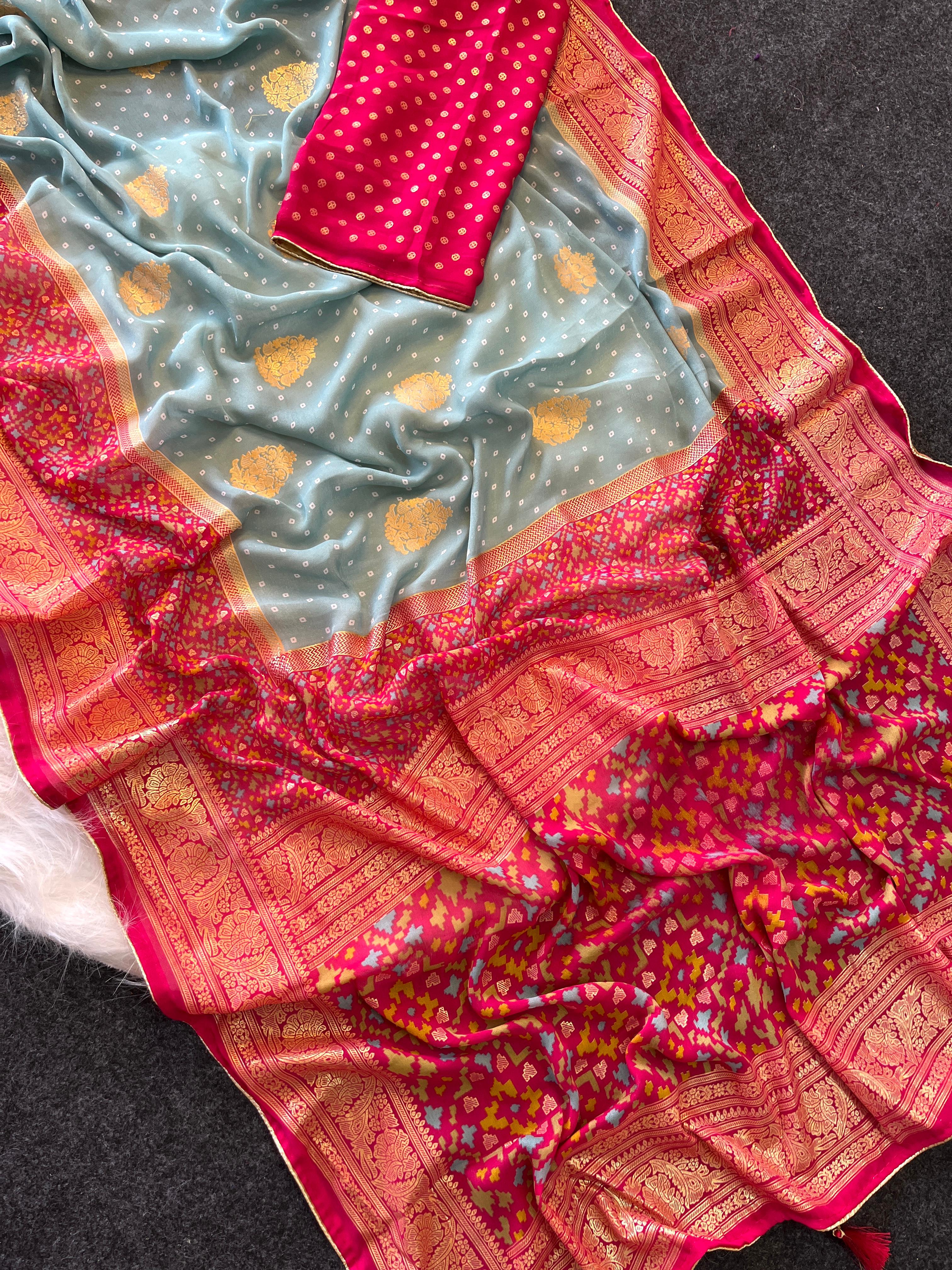 Soft Silk Saree with Foil Print