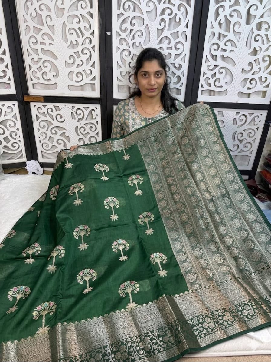 Premium Banarasi Semi Katan Silk Sarees