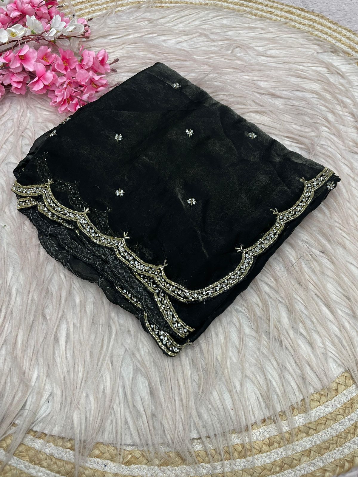 20+ Colors in Celebs Favorite Space Silk Fandy Satin Silk Sarees