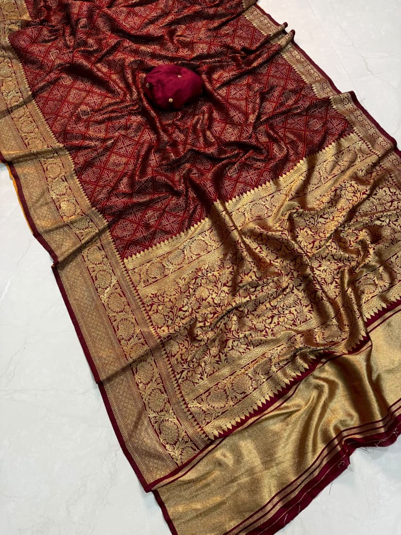 Banarasi Weaved Bandini Saree