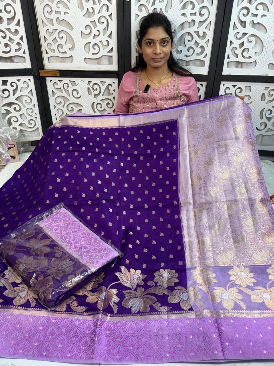 Premium Banarasi Dyble Dupion Soft Silk Sarees