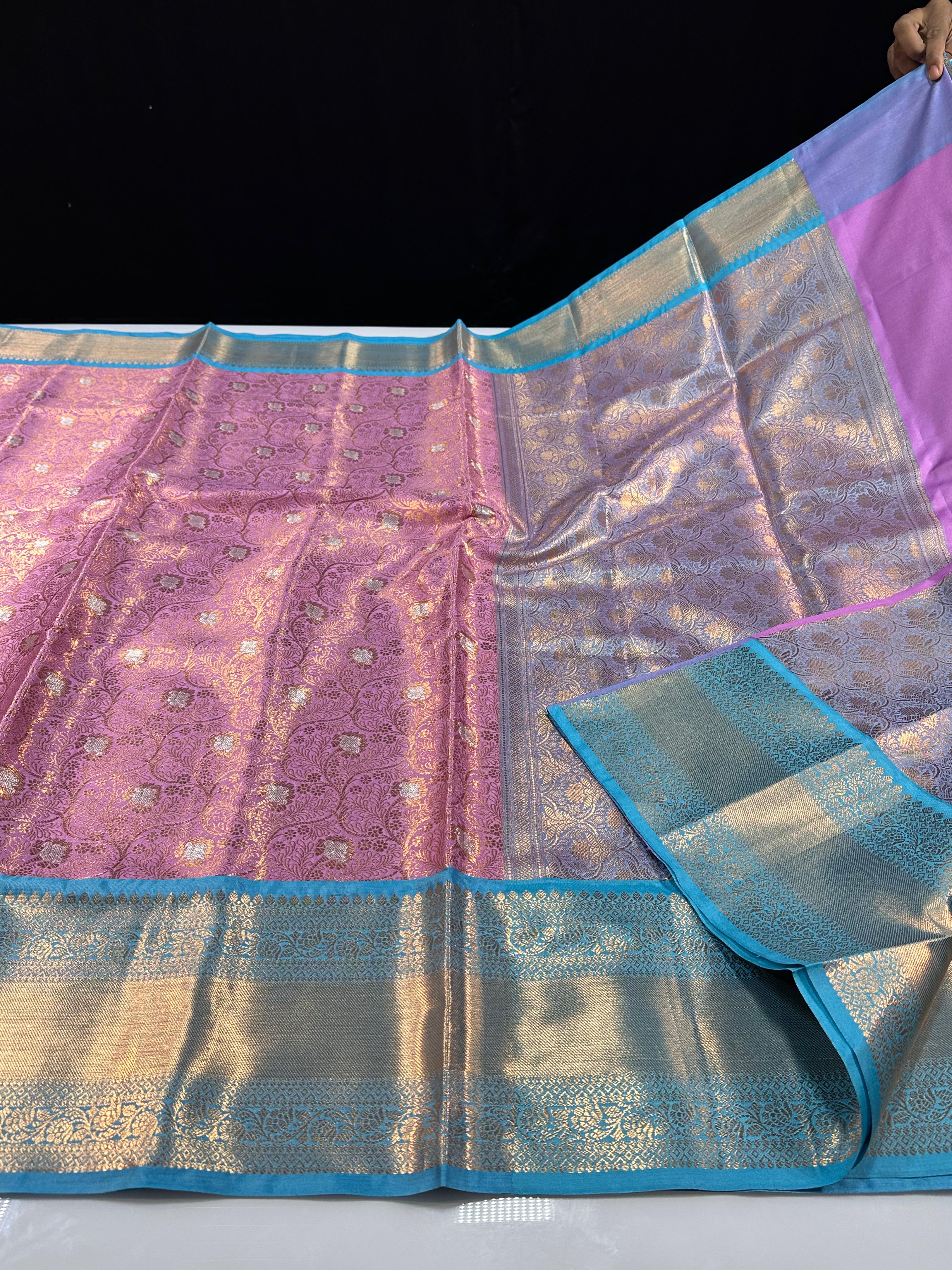 Meenakari Semi Kanchipattu Sarees