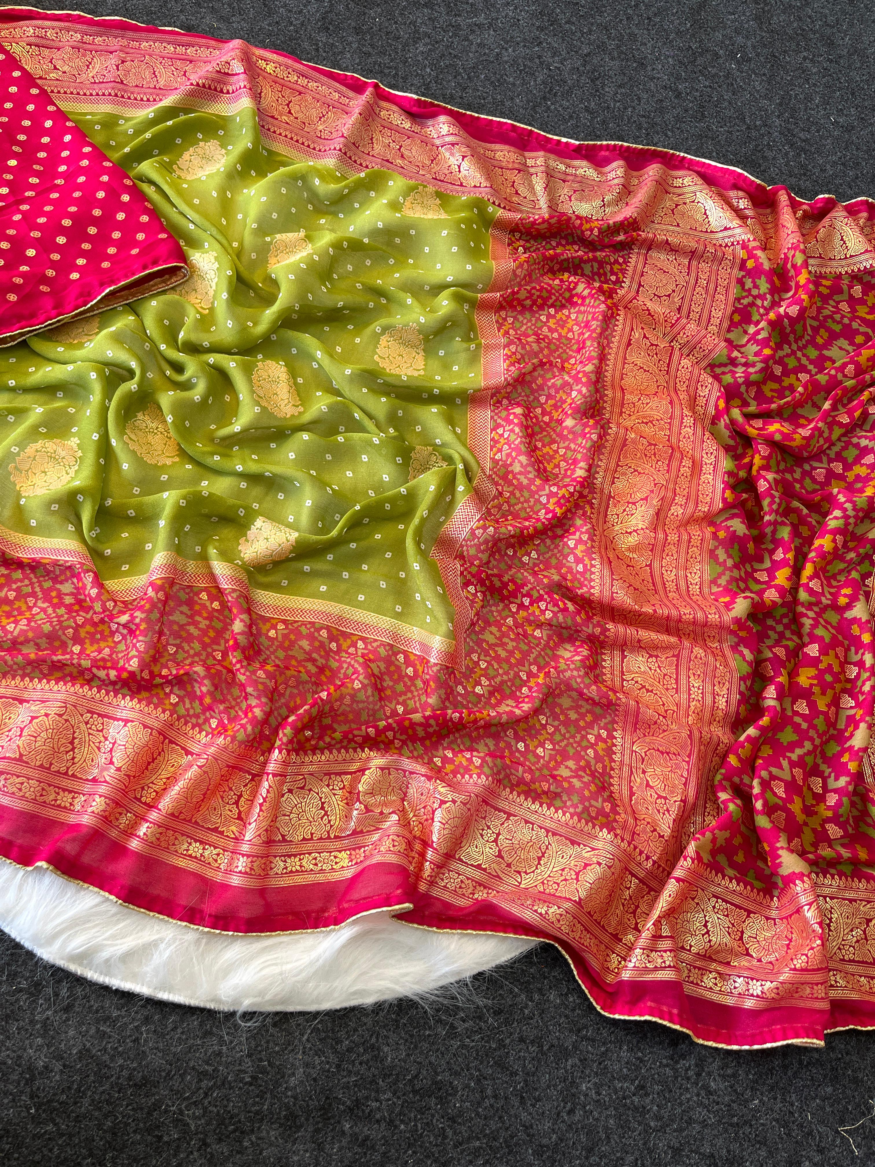Soft Silk Saree with Foil Print