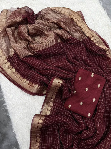 Viscose Georgette Sarees With Viscose Weaving Blouse
