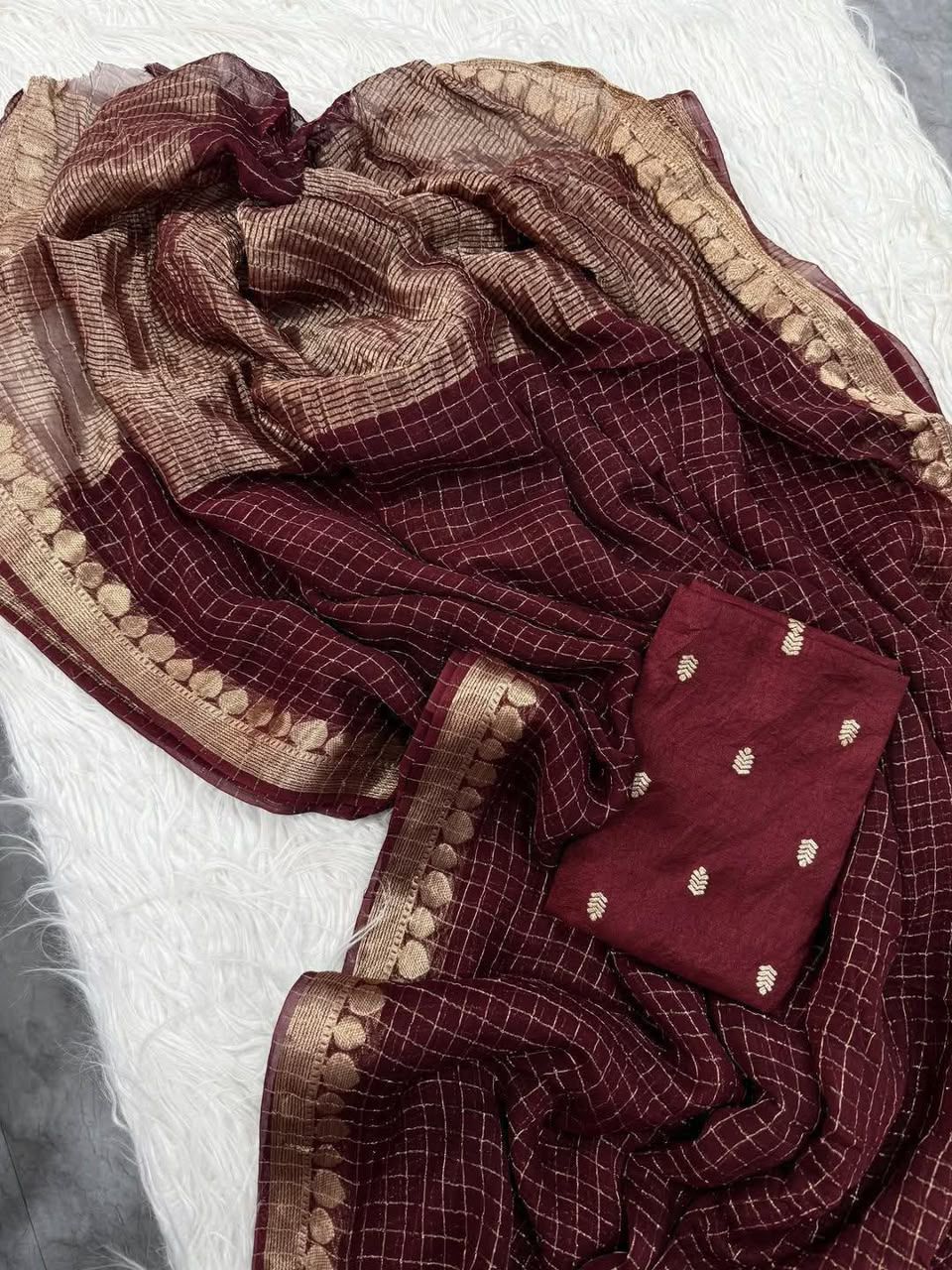 Viscose Georgette Sarees With Viscose Weaving Blouse