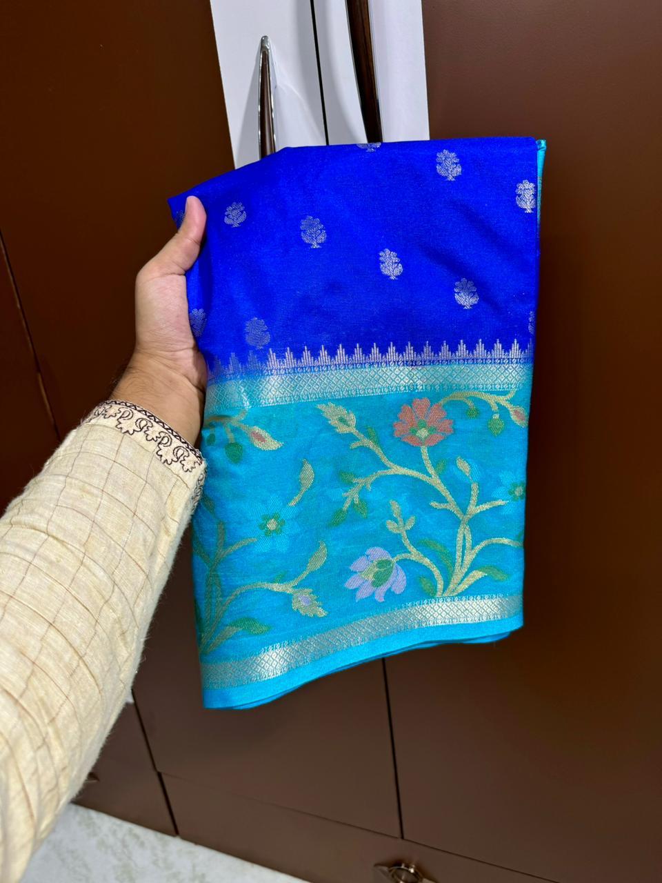 Premium Banarasi Dyble Dupion Soft Silk Sarees
