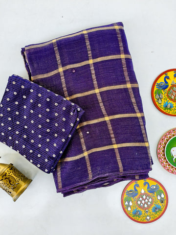 Pure chiffon chex saree