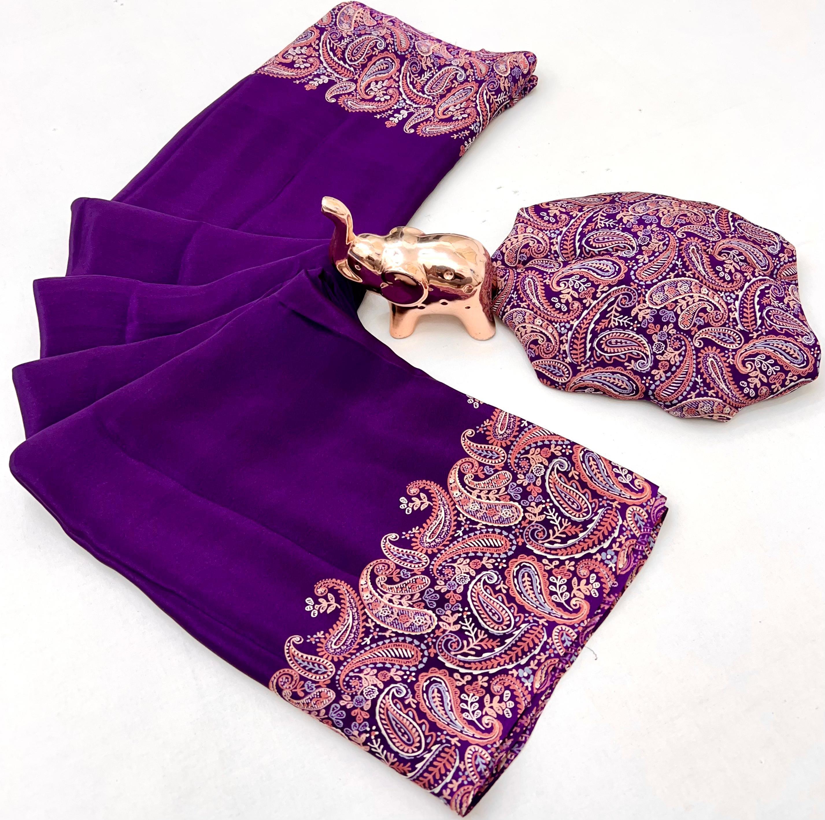 Ajrakh Modal Crape Sarees