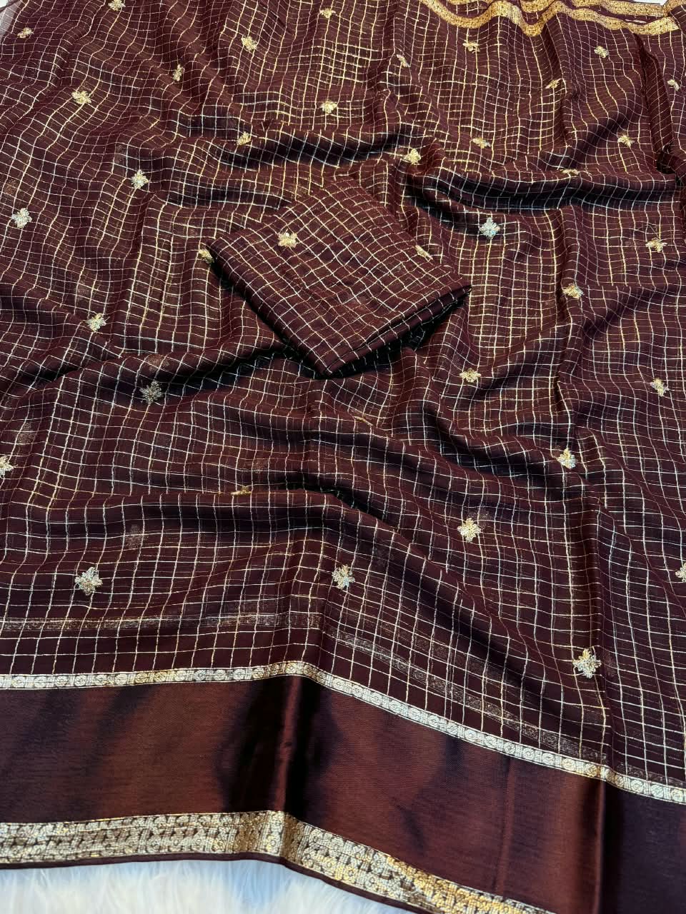 Viscose Georgette Sequence Full Worked Saree with Running Sequence Work Blouse