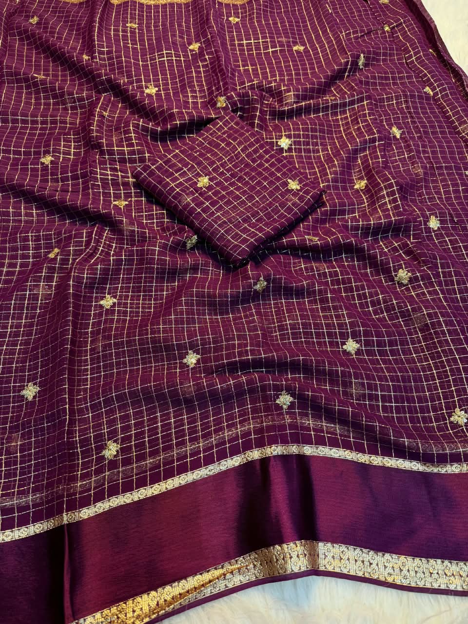 Viscose Georgette Sequence Full Worked Saree with Running Sequence Work Blouse