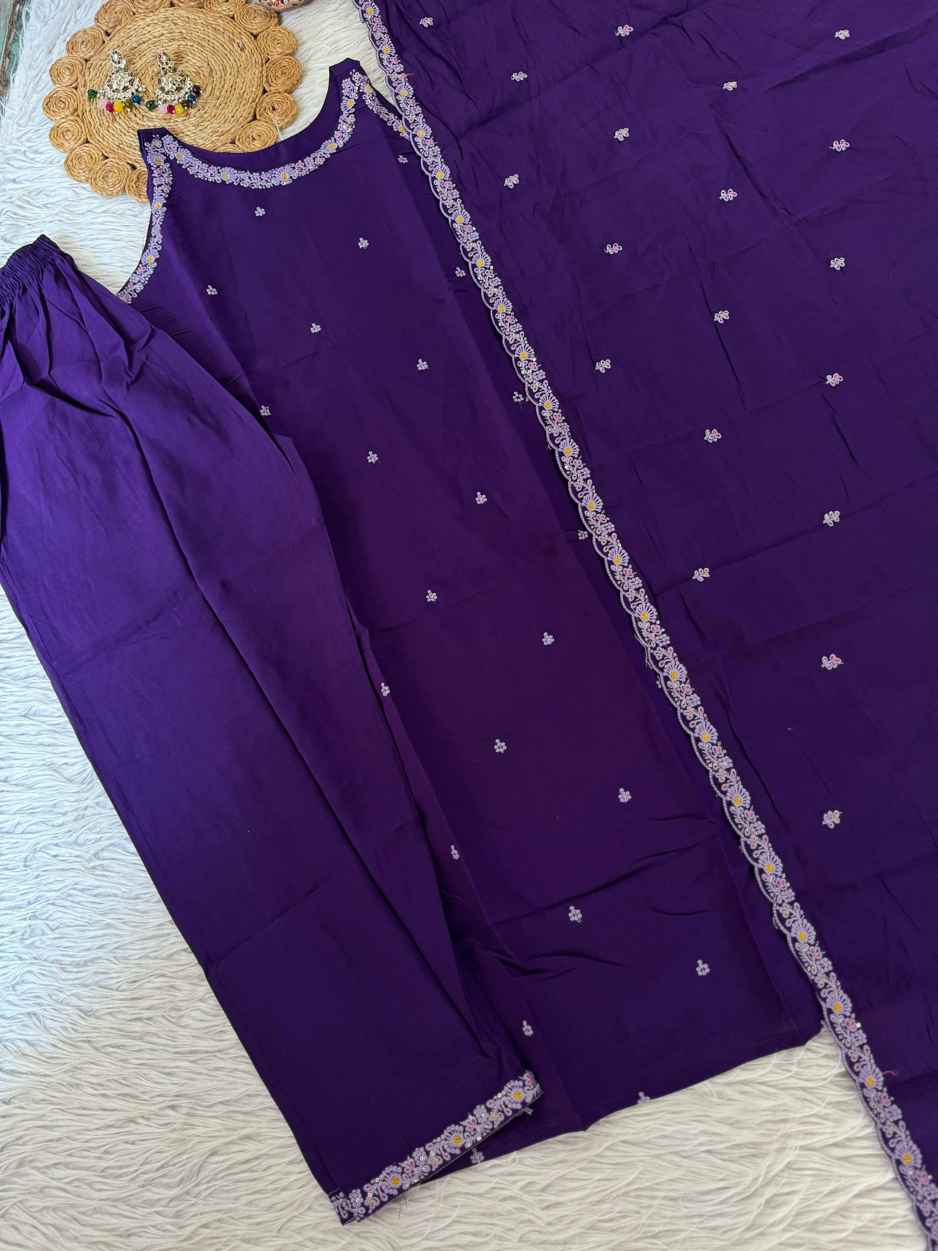 Designer Anarkali Pant & Duppata Set