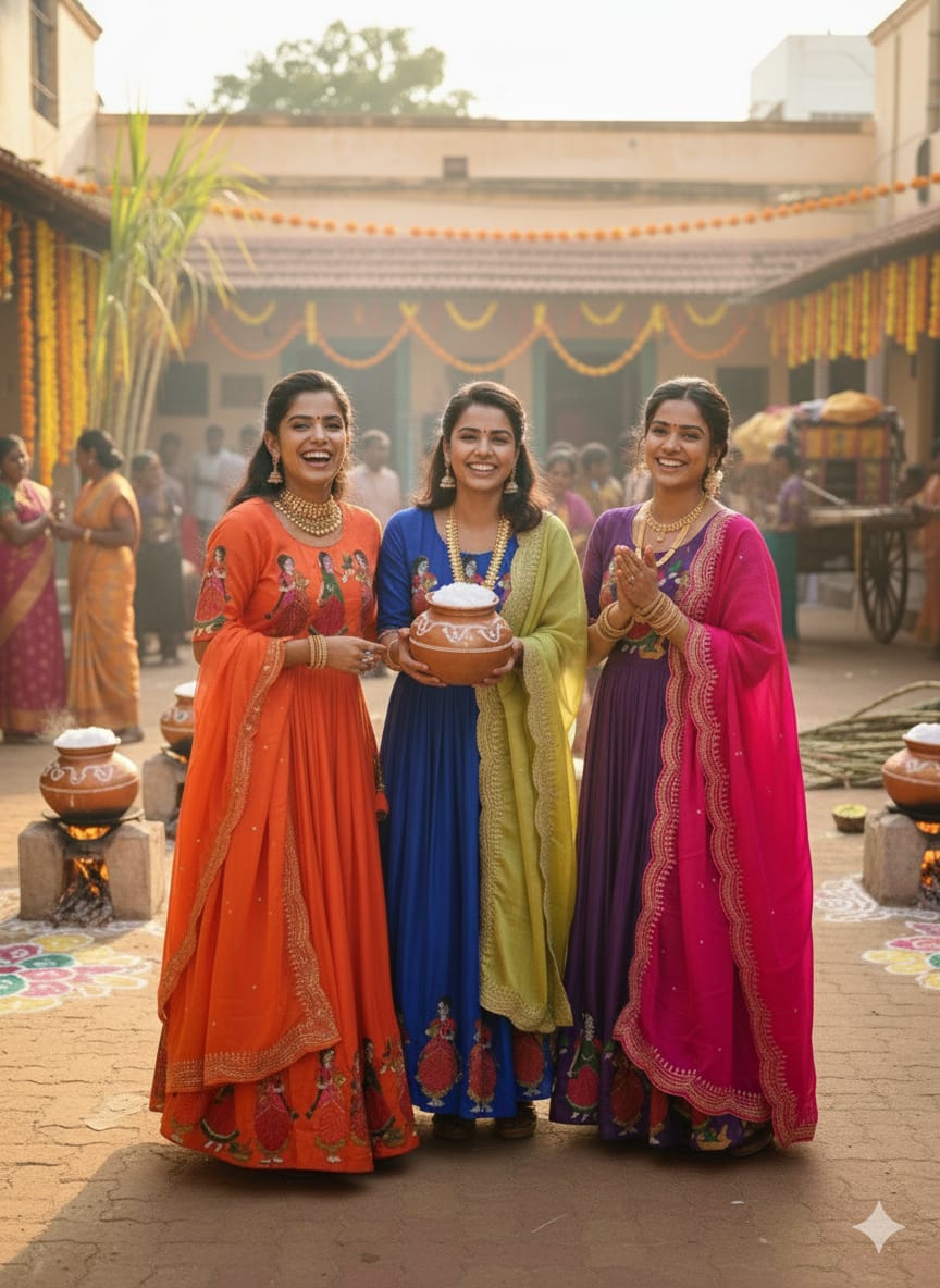 Pongal Special Festive Gowns