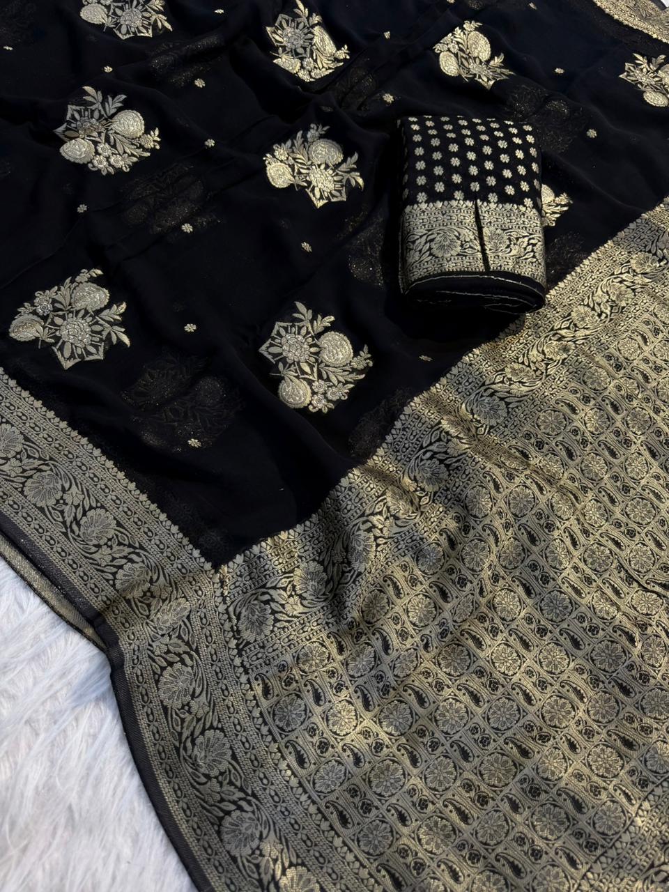 Premium Pure Viscose Soft Georgette Sarees