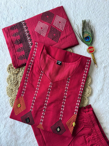 New Designers Kurti Pent Duppata Set