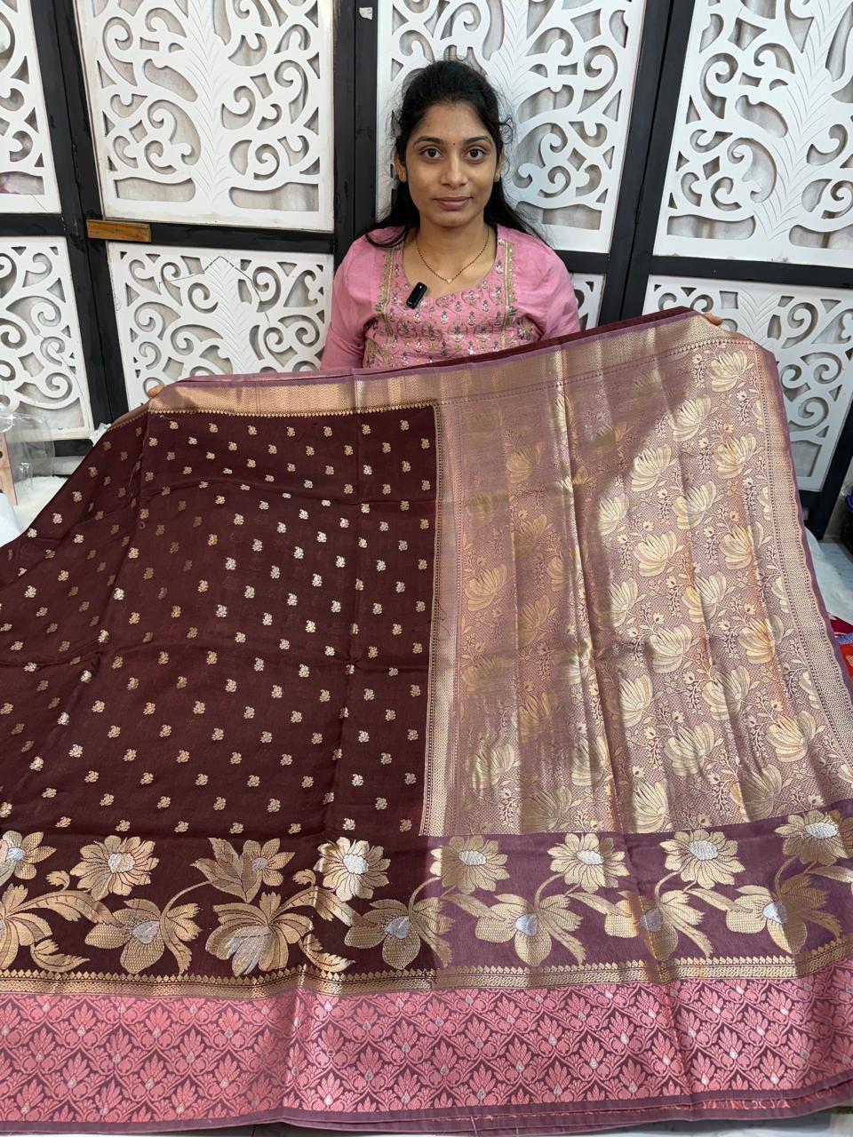 Premium Banarasi Dyble Dupion Soft Silk Sarees