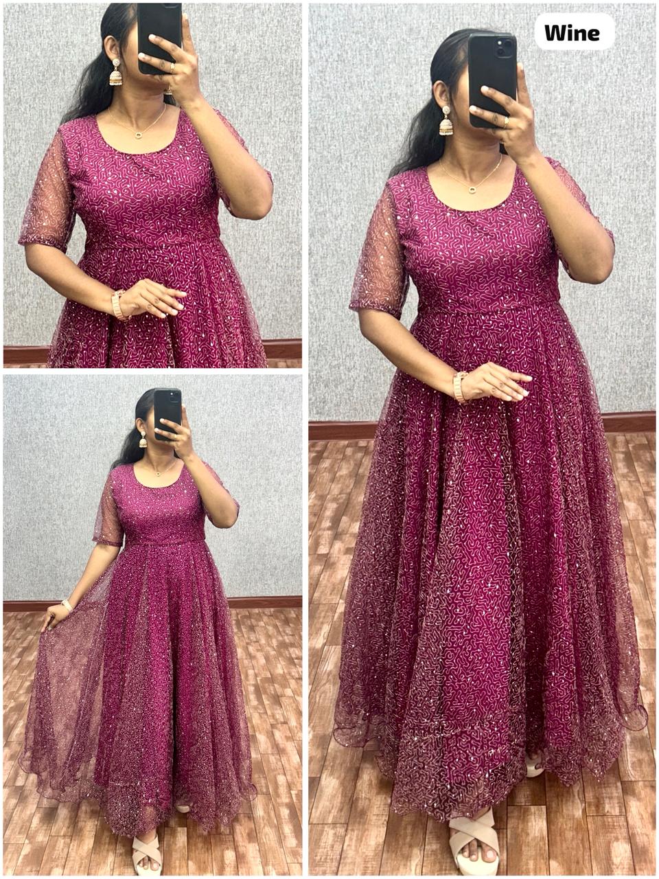 Beautiful Sequence Work Gowns