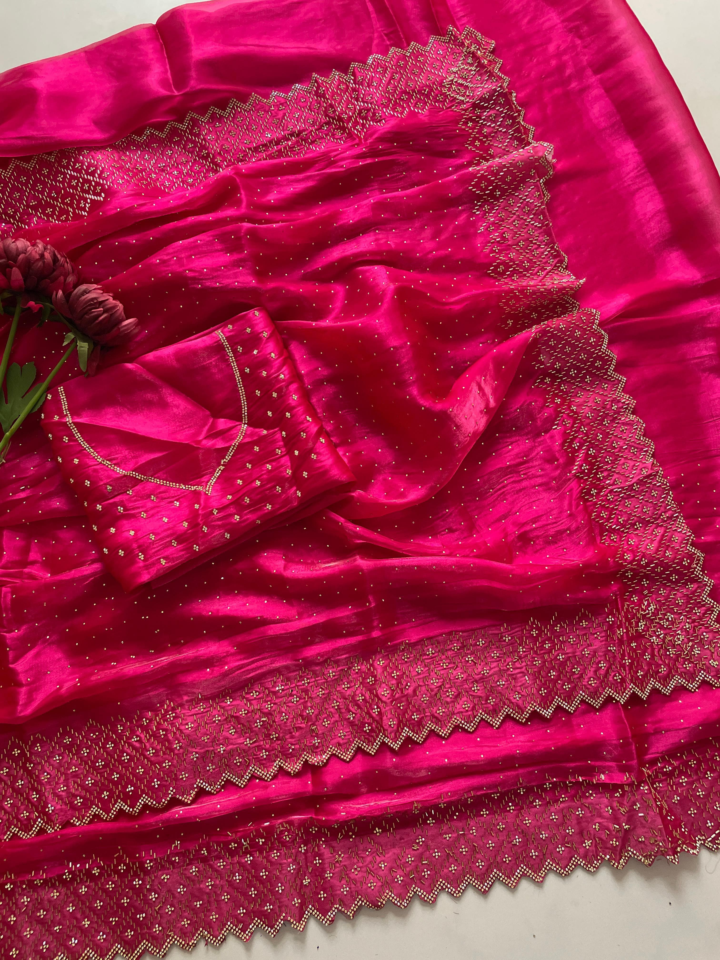 Jimmy Choo Sarees with Premium Diamond Work