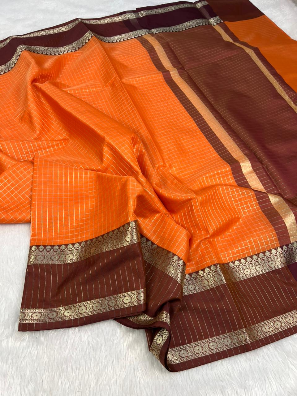 Vintage Banarasi Semi Silk Saree