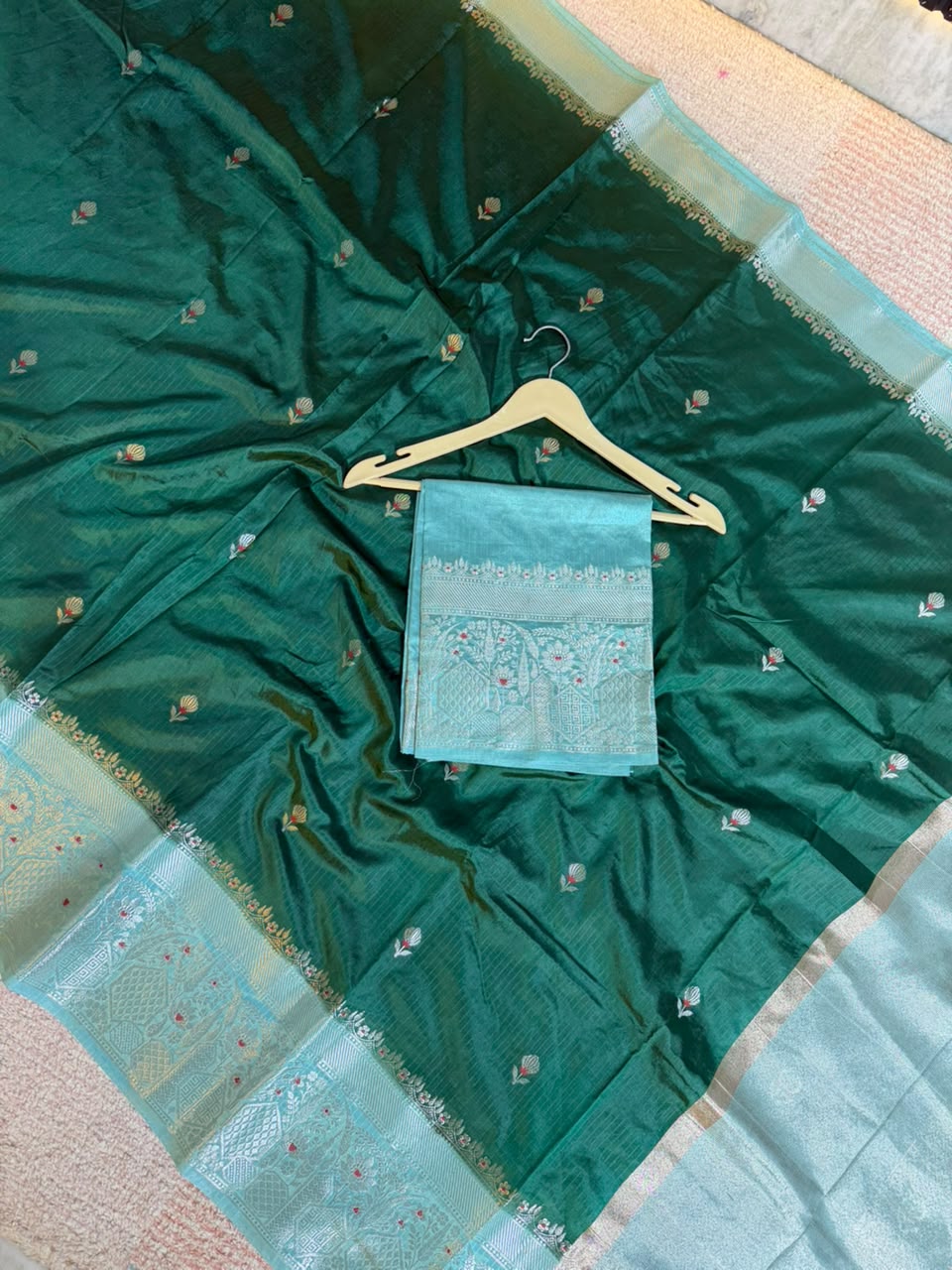 Banarasi Green Mango Sarees