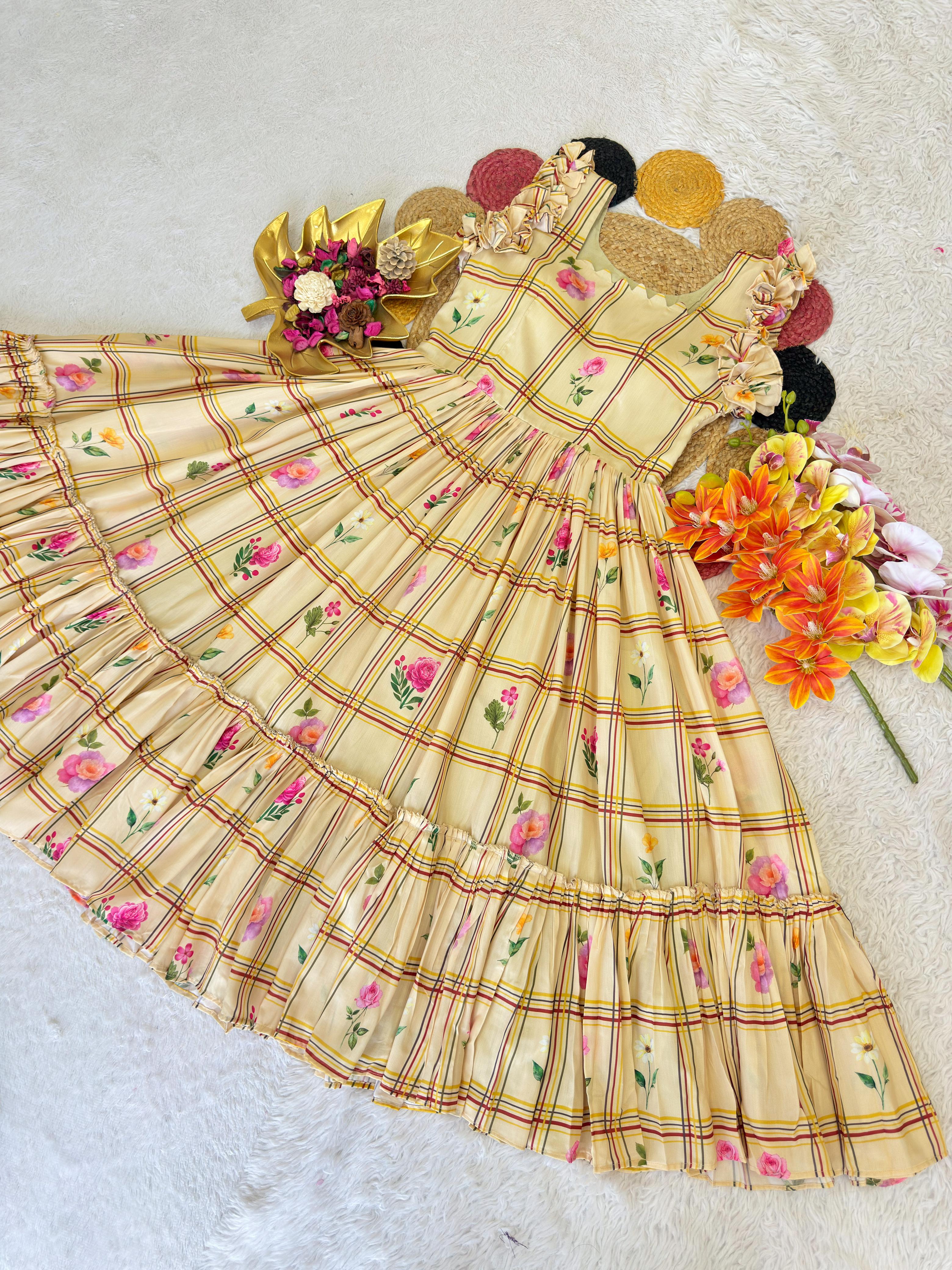 Pure Mul Chanderi Frocks