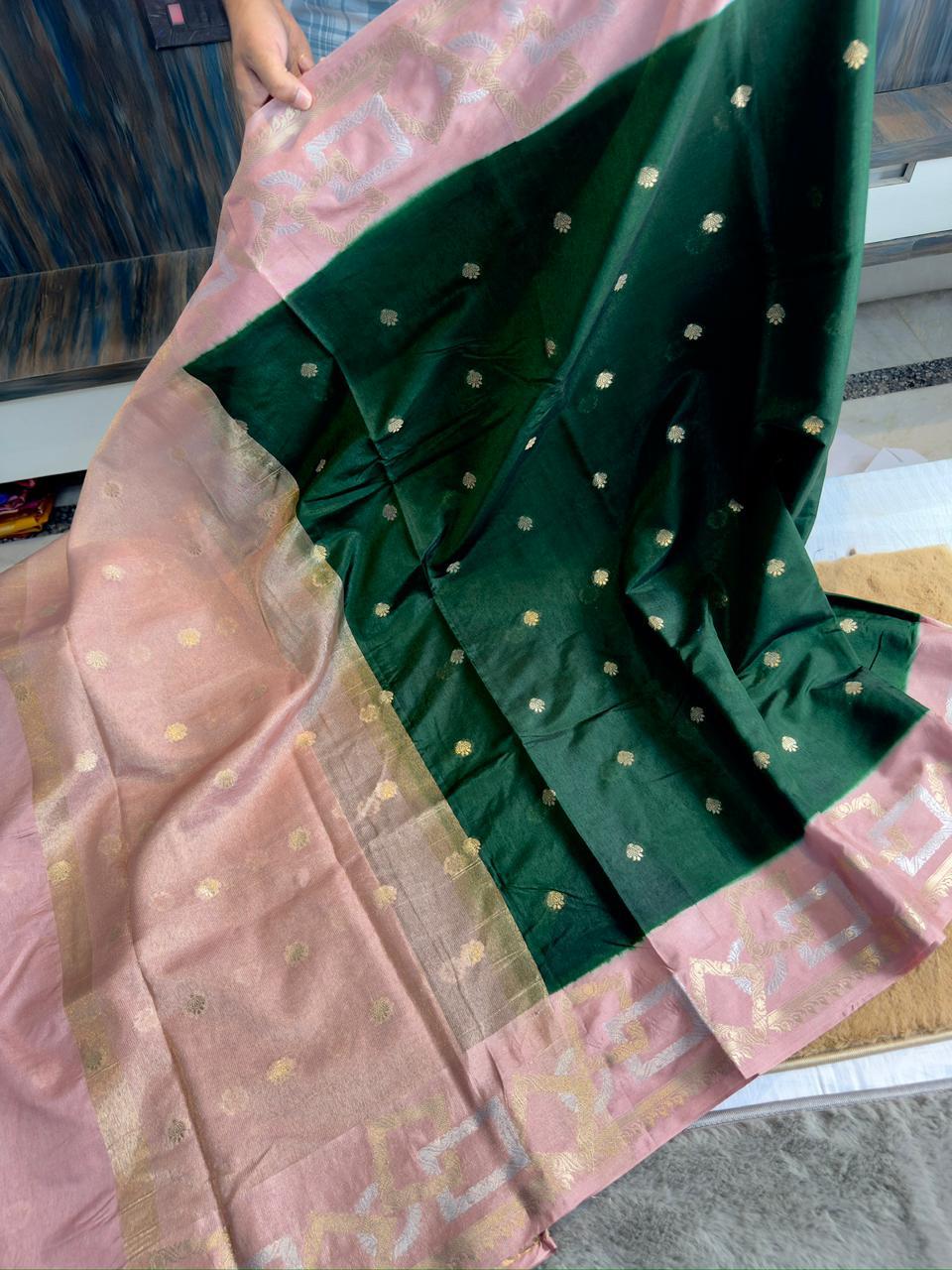 Banarasi Dyble Dupion Soft Silk Sarees