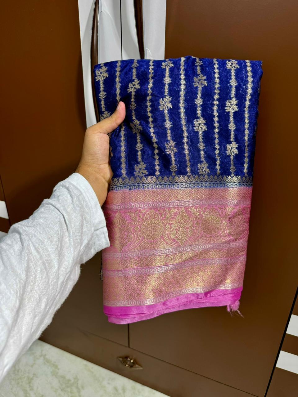 Banarasi Dyble Dupion Soft Silk Sarees