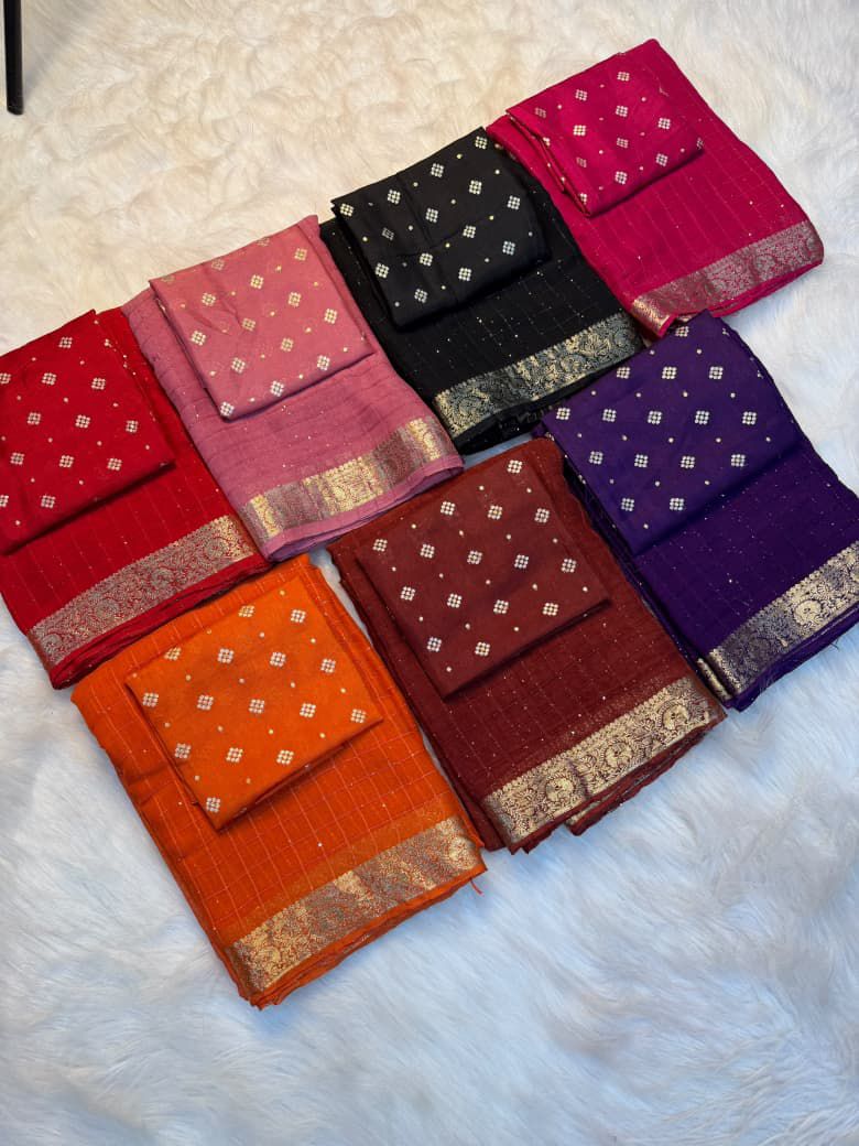 Pure Viscose Georgette Saree with sequence work