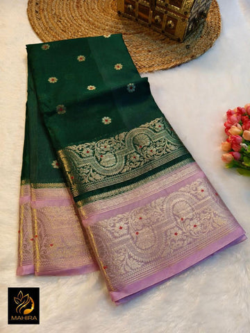 Banarasi Semi Katan Silk Sarees