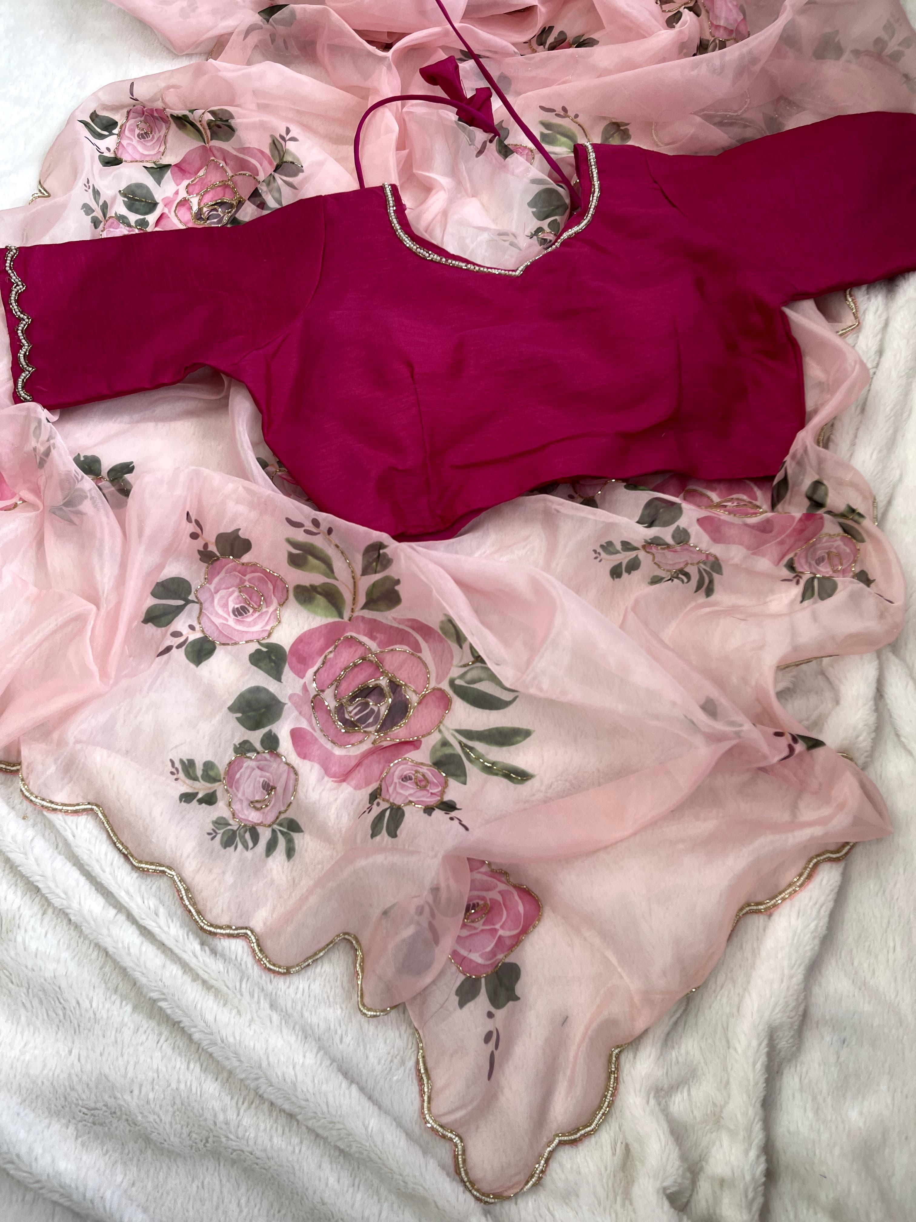 Soft Organza Silk Saree with Premium Work