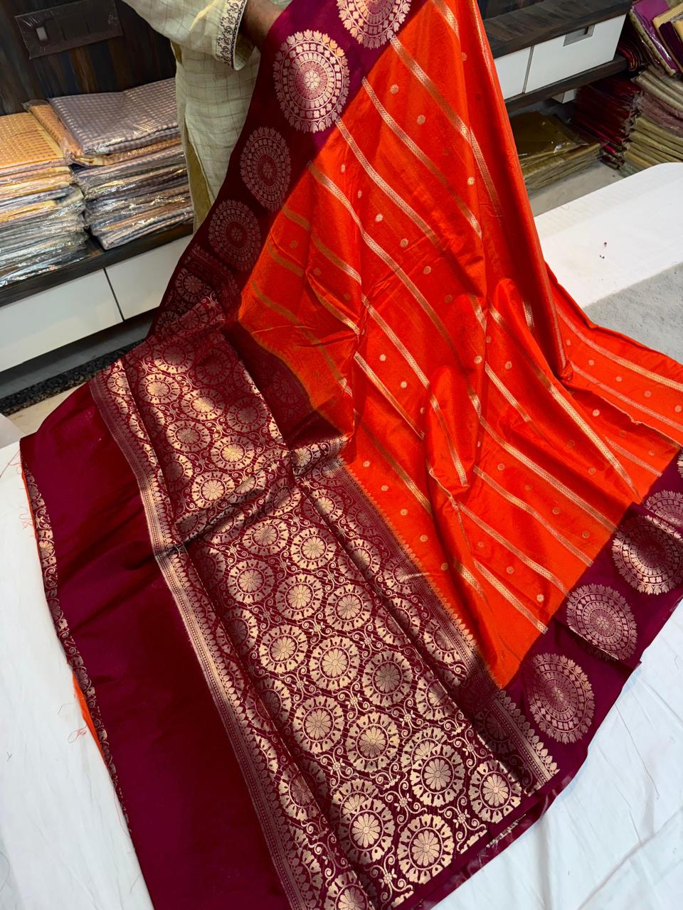 Banarasi Dyble Dupion Soft Silk Sarees